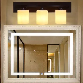 3 Light Glass Wall Sconce Lamp Shade Cover Fixture Light