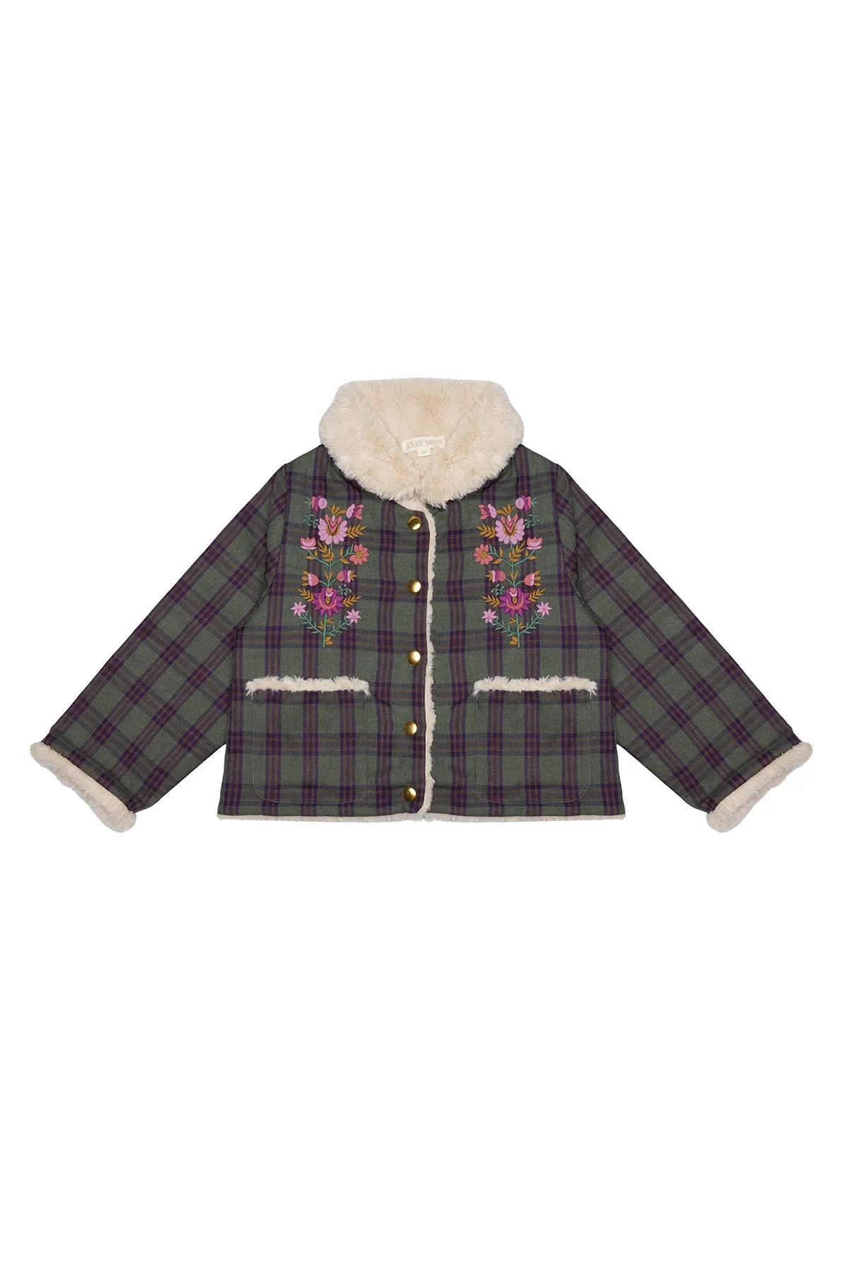 Alia Coat - Green Tartan