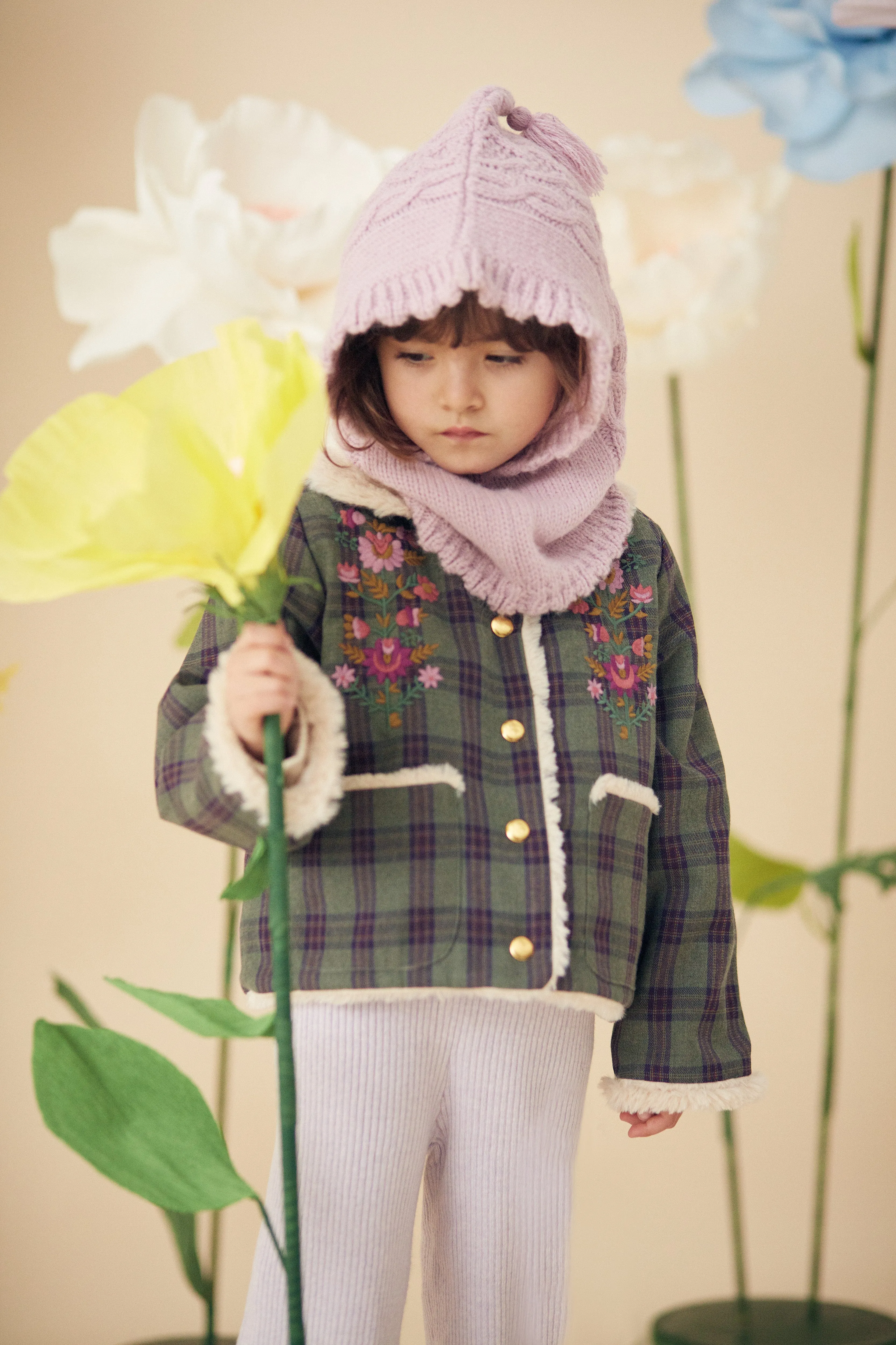Alia Coat - Green Tartan