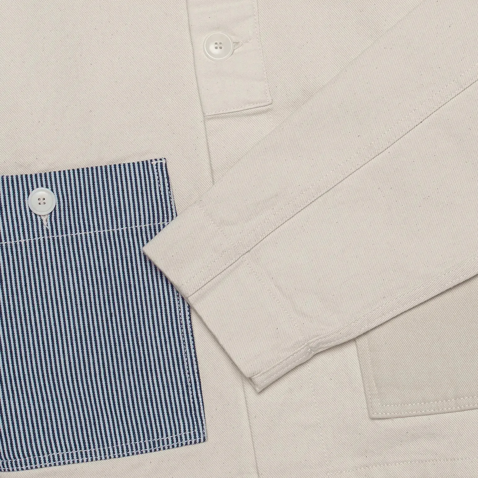 Aubrac Patchwork Chore Jacket - Off White