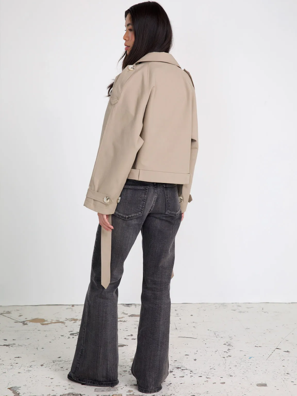 BOBBY CANVAS TRENCHJACKET - BEIGE