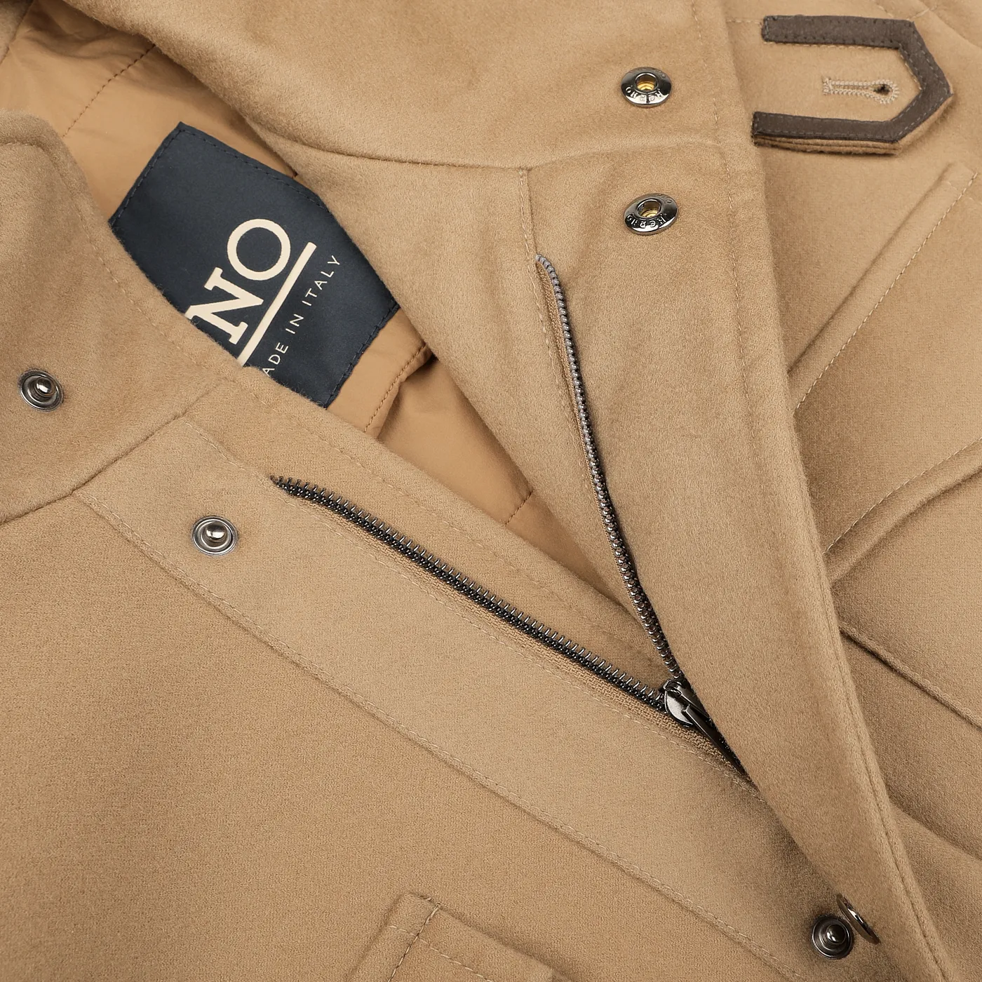 Camel Beige Loro Piana Wool Field Jacket