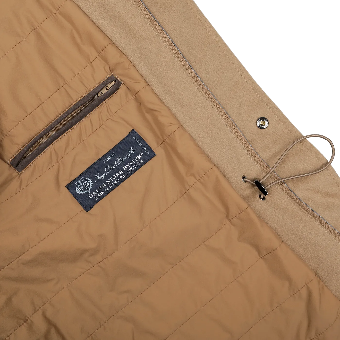 Camel Beige Loro Piana Wool Field Jacket