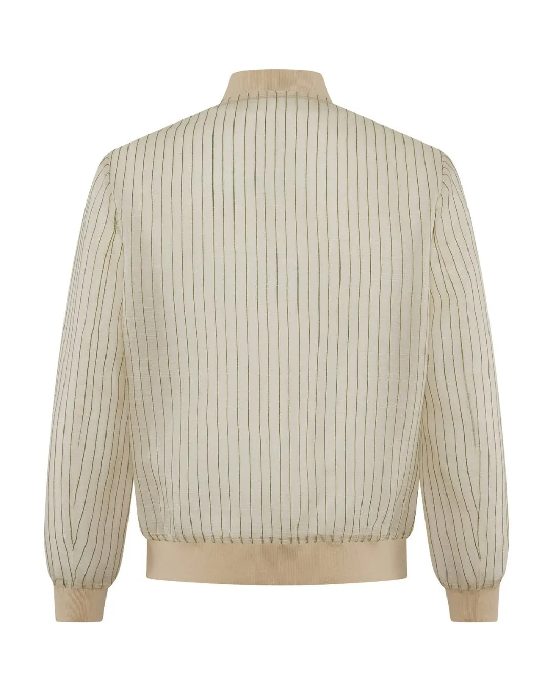 Catalino Barong Jacket in Piña Seda Stripes, green