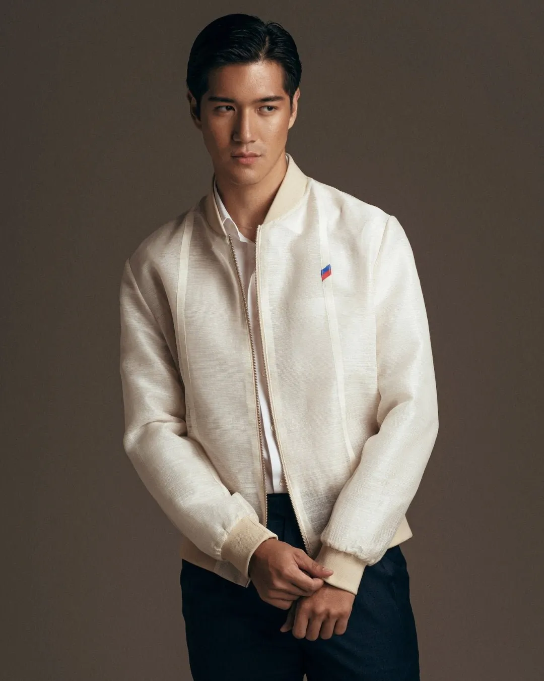 Catalino Barong Jacket in Piña Shifu, natural