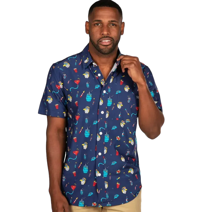 Epic Eagle Keg Party Button Down