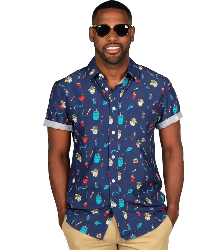 Epic Eagle Keg Party Button Down