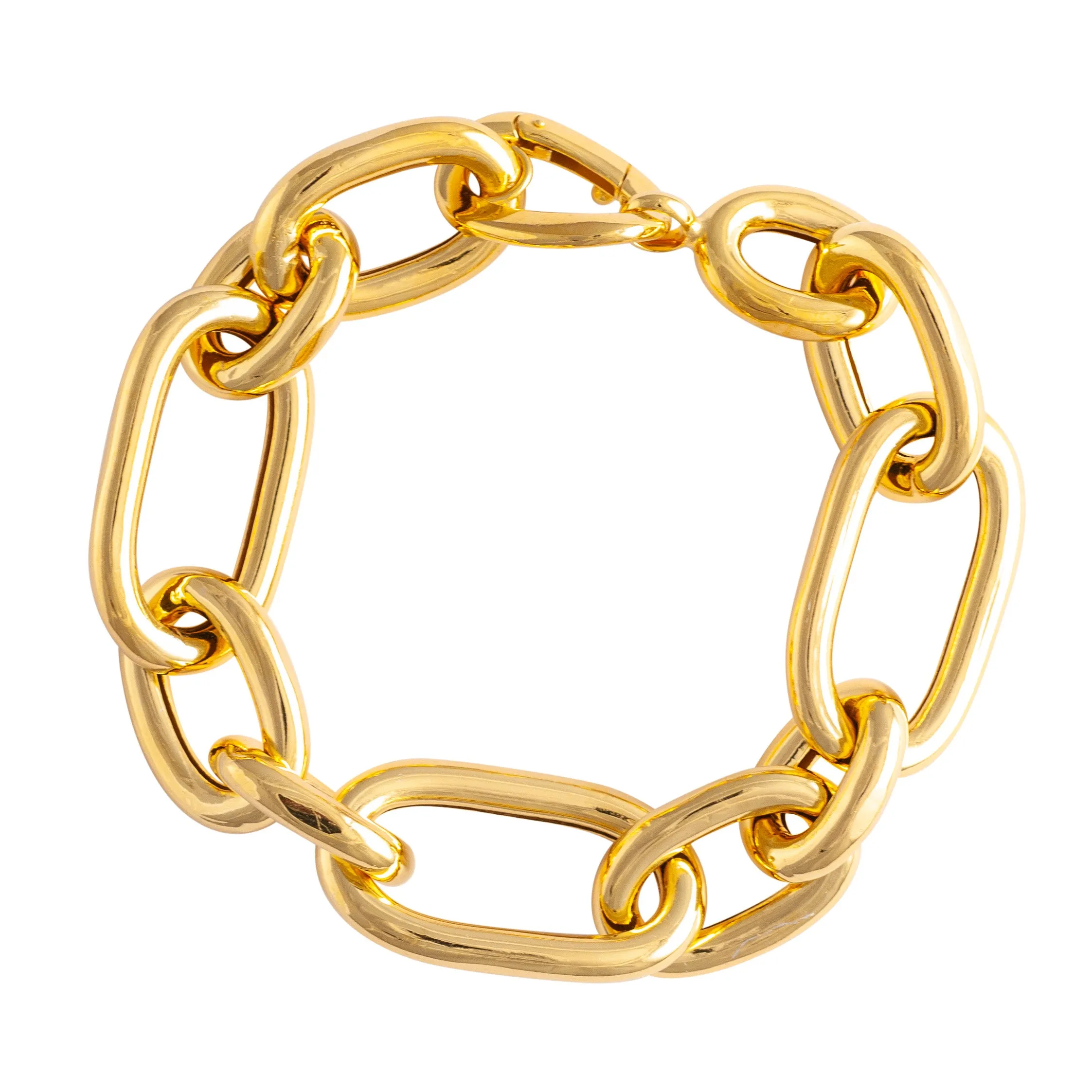 LARGE THICK GOLD CHAIN BRACELET