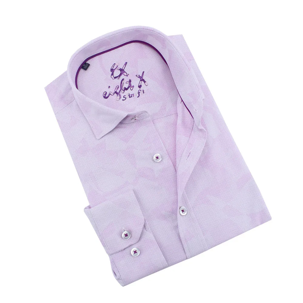 Pink Geo-Shapes Button Down Jacquard Shirt