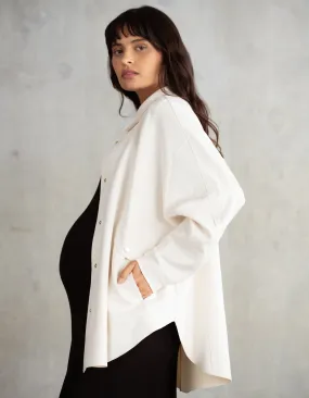 Relaxed Fit Maternity Shirt Jacket