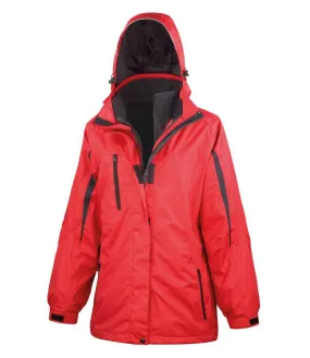 Result Ladies Journey 3-in-1 Jacket with Soft Shell Inner | Red/Black