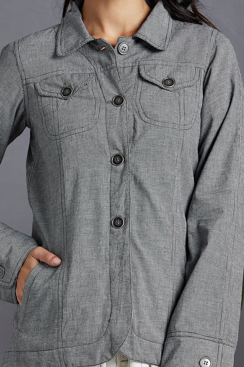 short button down jacket - onyx & voyages