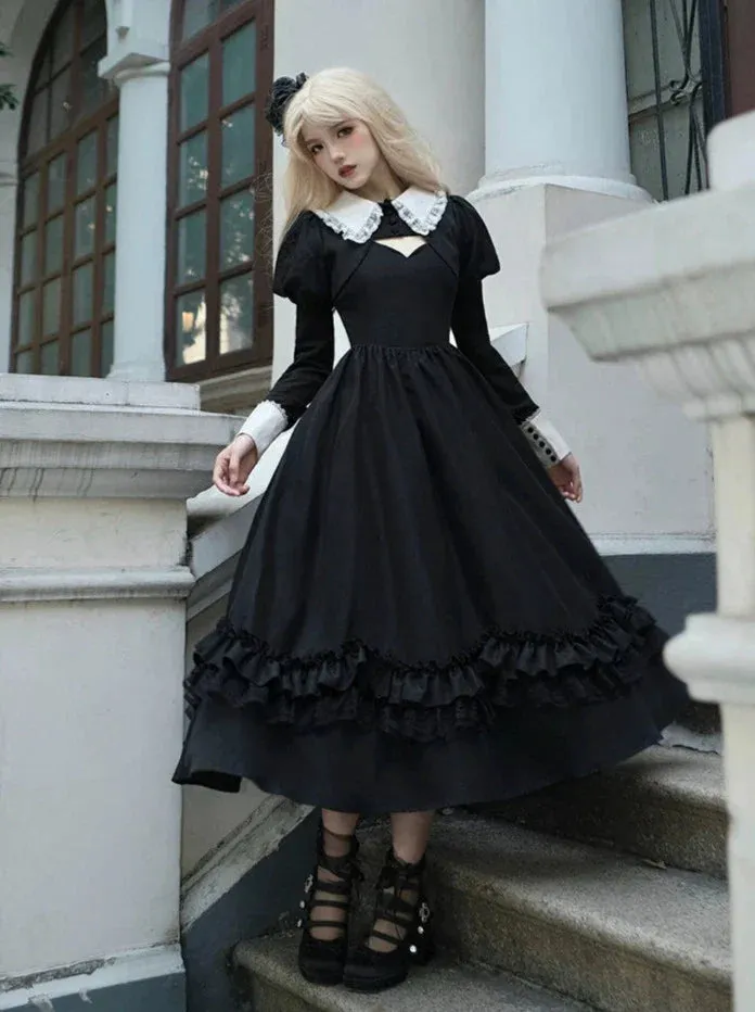 Sleeves Symphony Suspended Jacket Dress Gothic Night Short Long