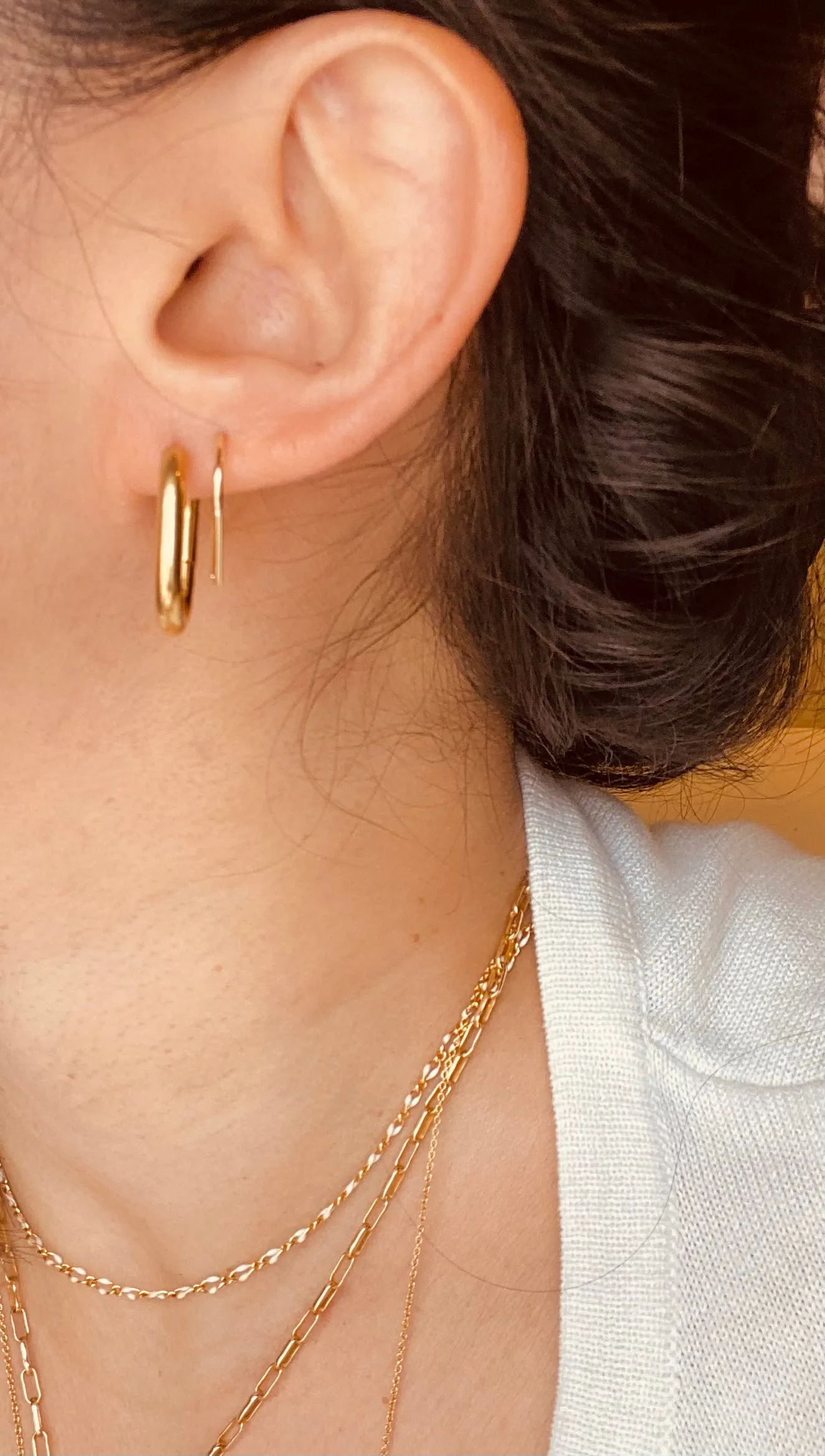 Thick Gold Hoops