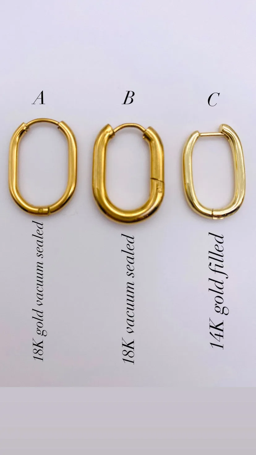 Thick Gold Hoops