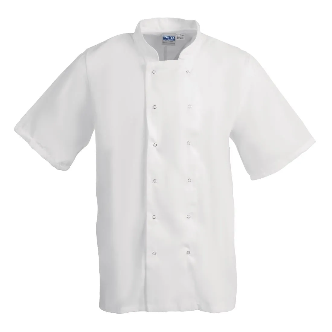 Whites Boston Unisex Short Sleeve Chefs Jacket White L - B250-L
