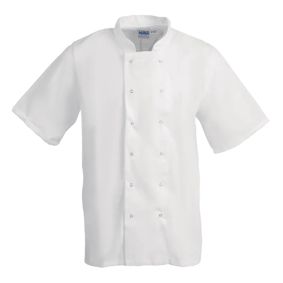 Whites Boston Unisex Short Sleeve Chefs Jacket White M - B250-M